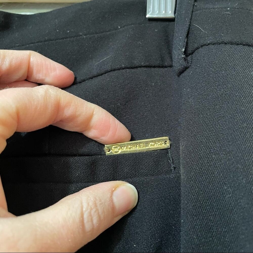 Michael Kors Black Straight Leg Trouser Dress Pants Womens 8 Preppy Career - Picture 7 of 7
